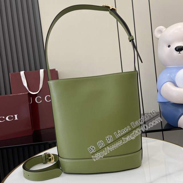 Gucci專櫃古馳2025春夏系列最新款水桶包手提單肩斜挎女包 jh2617型號：833660
